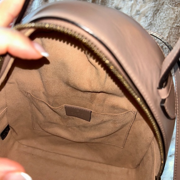Gucci GG Marmont Backpack Matelasse Pink/Taupe - Picture 6 of 9